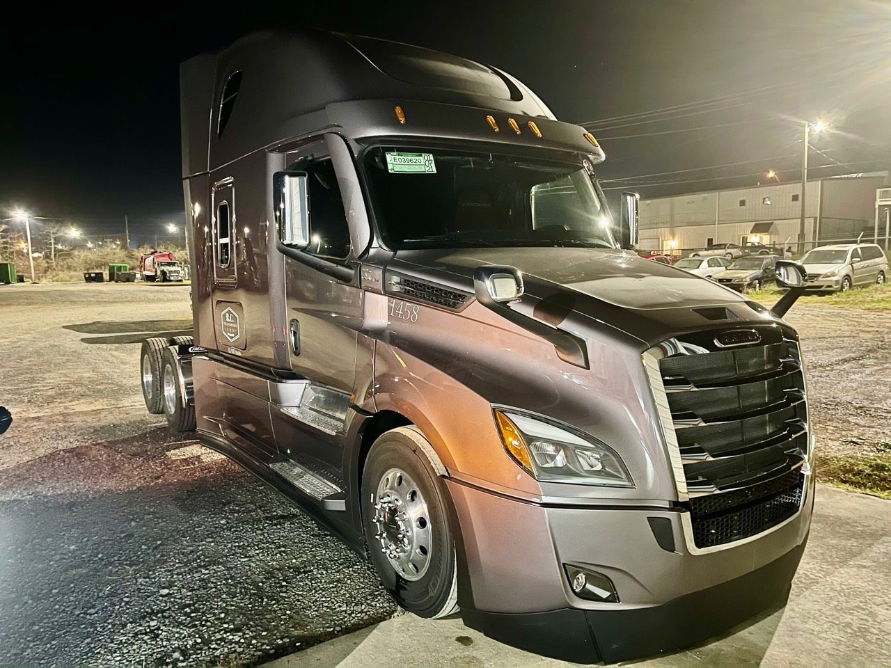 R.C. Transport tractor under yard lights