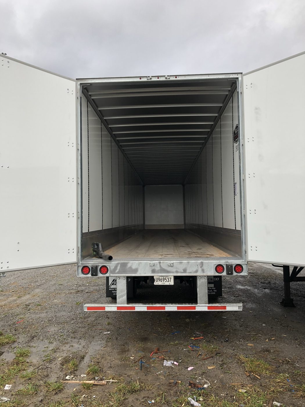 R.C. Transport dry van trailer with doors open