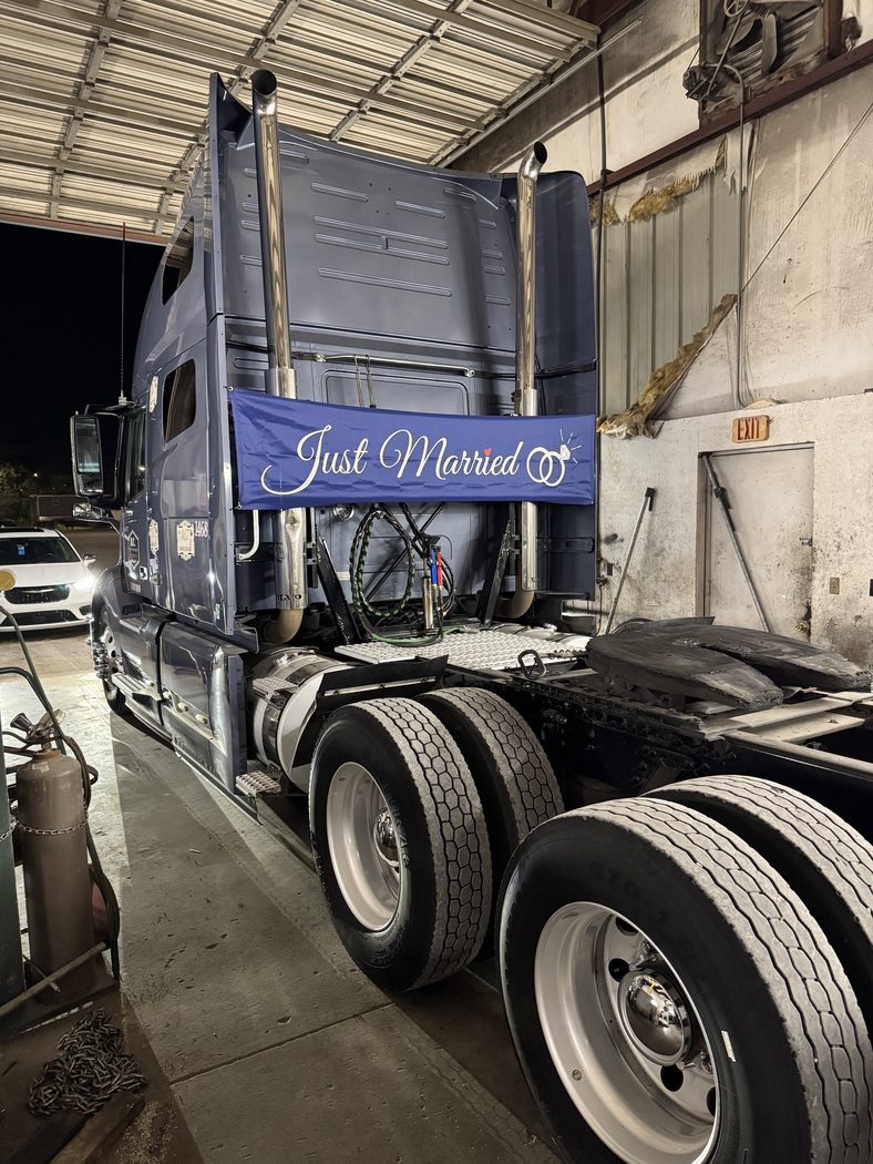 R.C. Transport tractor at the shop
