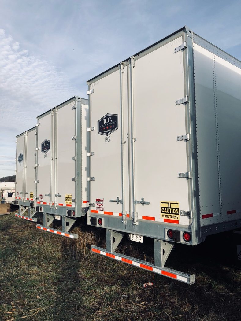 R.C. Transport dry van trailer rear view