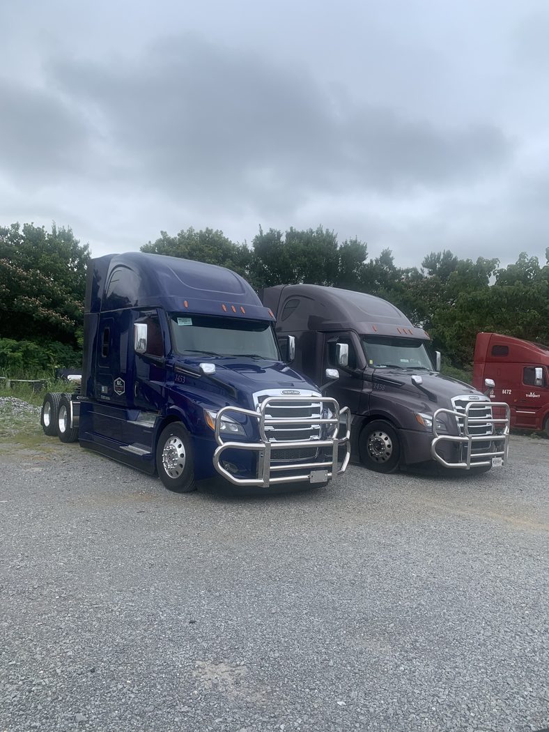 R.C. Transport tractors in the yard