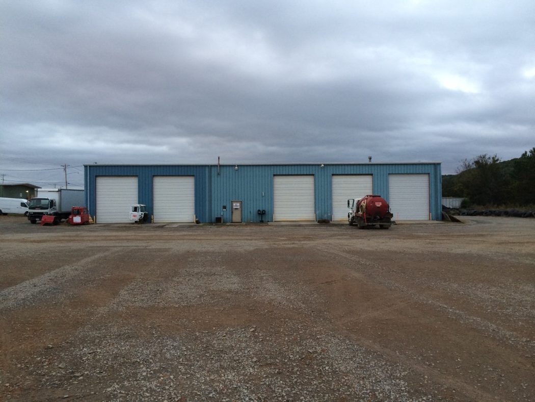 R.C. Transport shop building and yard