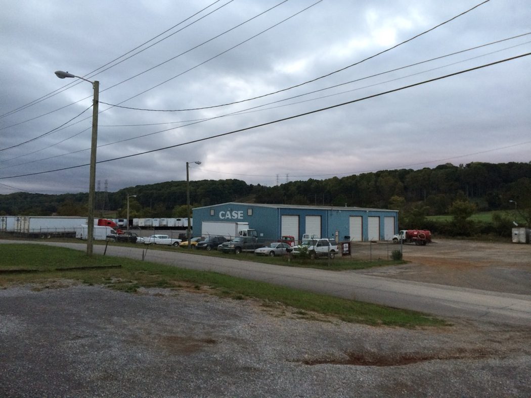 R.C. Transport yard and shop from the road