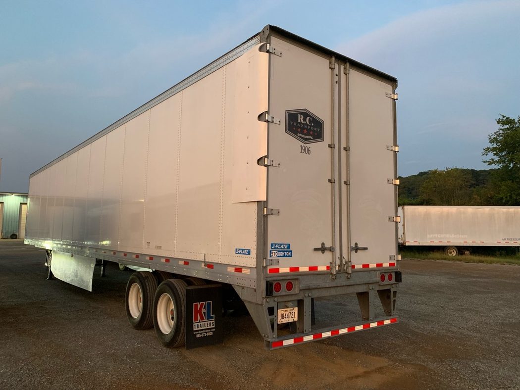 R.C. Transport dry van trailer at sunset