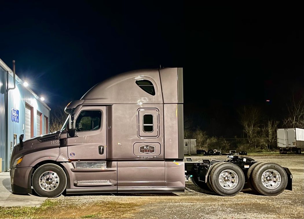 R.C. Transport tractor at night